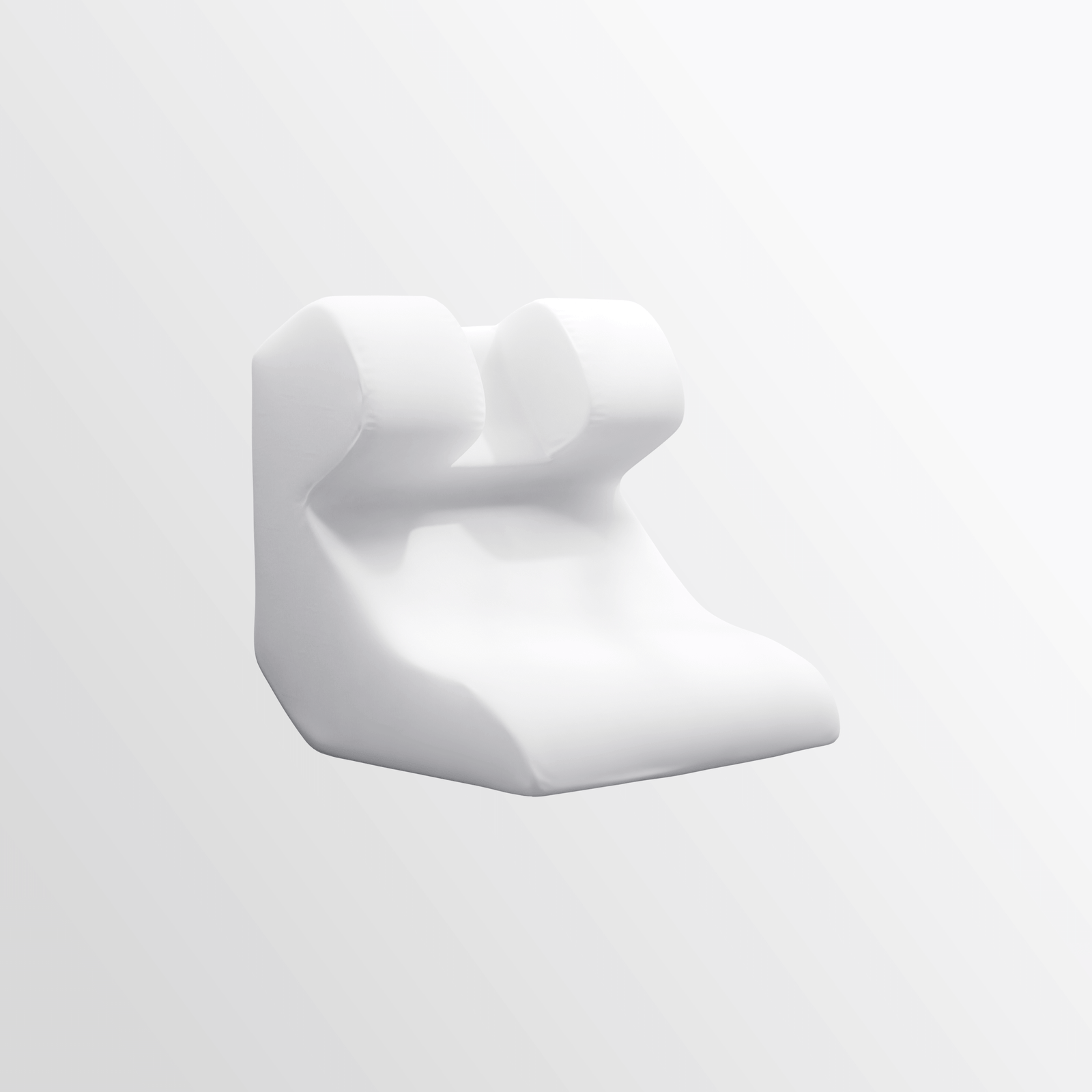 The Snorinator® pillow, an anti-snoring pillow, shown from a front-angled view