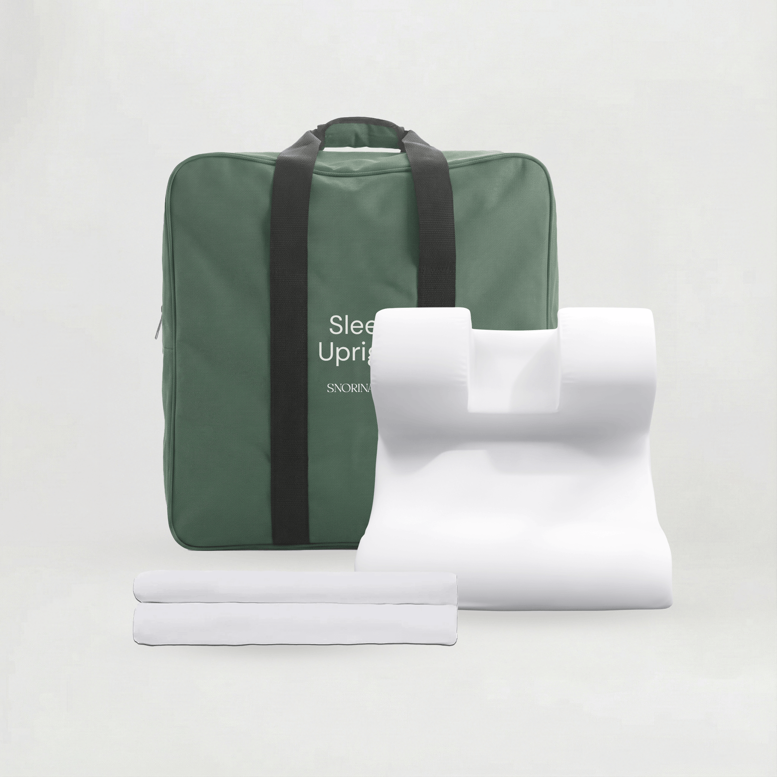 The Snorinator® pillow and the travel bag combo, size small