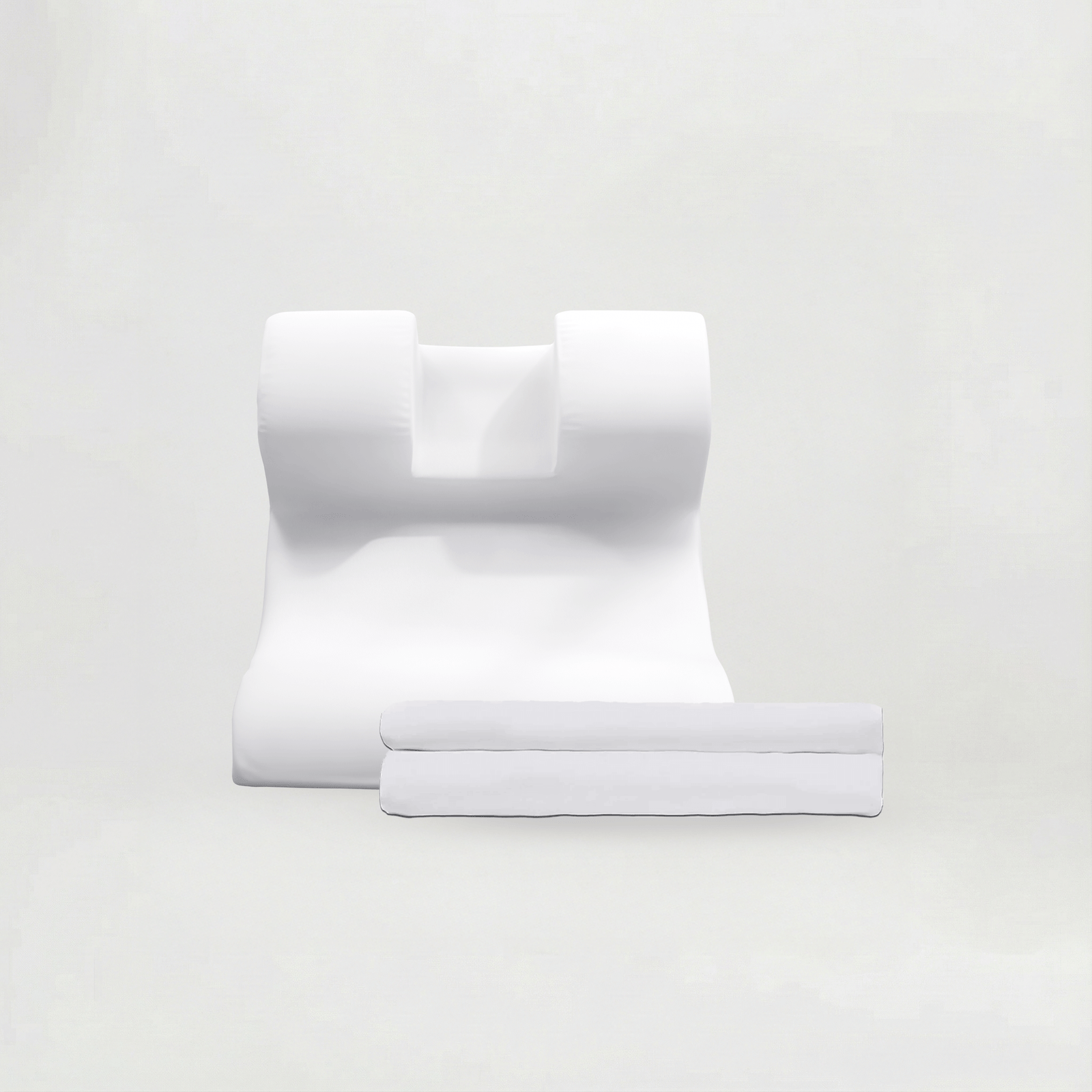 The Snorinator® pillow and the fitted pillowcase, size small
